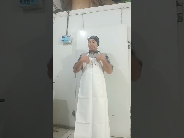 Vídeo relacionado con Delantal impermeable con manga larga para adultos de cocina, carnicero, artista, poliéster y mezcla de poliéster, Morado, Medium