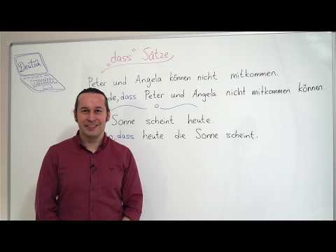 Almanca Temel A1/A2 Ders - 52 " Dass Sätze " - Almanca " öyle ki " Bağlacı, Almanca Cümleler, Kelime