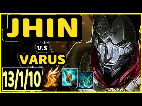 PEKIN WOOF (JHIN) vs VARUS - 13/1/10 KDA BOTTOM ADC GAMEPLAY - NA Ranked GRANDMASTER