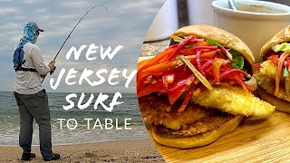 NEW JERSEY Surf To Table Catch and Cook | Black Garlic FLUKE Sandwich