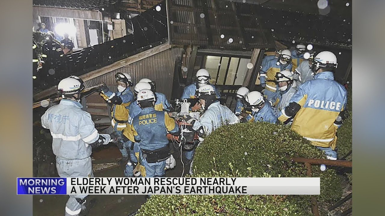 A woman in her 90s is rescued alive 5 days after Japan's deadly earthquake