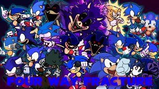 Cover art for FNF - Four Way Fracture / 25 Sonic´s (4-Way Fracture Mod)