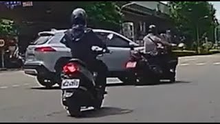 【車禍影片】三寶汽車違規右轉，重機直接撞上！（2024.07.20 新北市板橋區民生路二段
