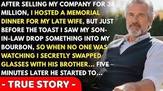 At My Late Wife's Memorial Dinner, My Son-in-Law Drugged My Drink — I Switched Glasses With His B...