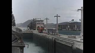 1919 Panama Canal - Scenes of the Finished Canal - Restored in Color