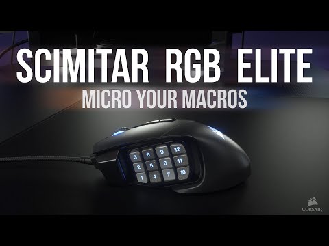 CORSAIR SCIMITAR RGB ELITE MOBA/MMO Gaming Mouse - Micro Your Macros