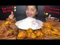 SPICY CHICKEN CURRY SPICY MUTTON CURRY AND SPICY EGG CURRY WITH RICE BIG BITES FOOD EATING SHOW