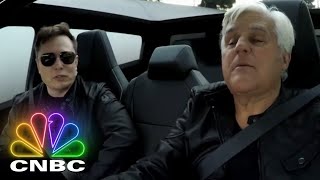 Elon Musk And Jay Leno Hop In The 2021 Tesla Cybertruck | Jay Leno&#39;s Garage