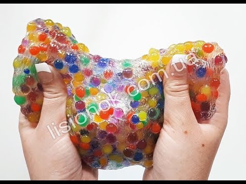 Orbeez slime, антистресс, слайм с шариками орбиз - обзор