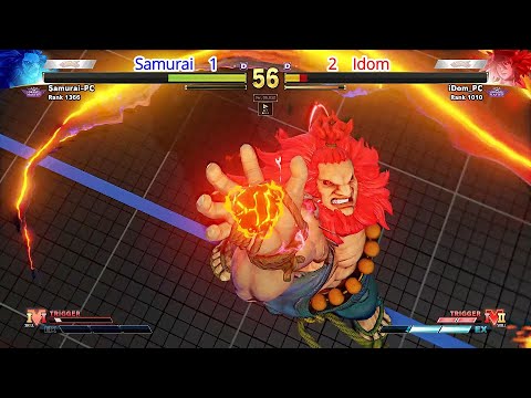 Street Fighter V: Samurai (Akuma) VS Idom (Poison)
