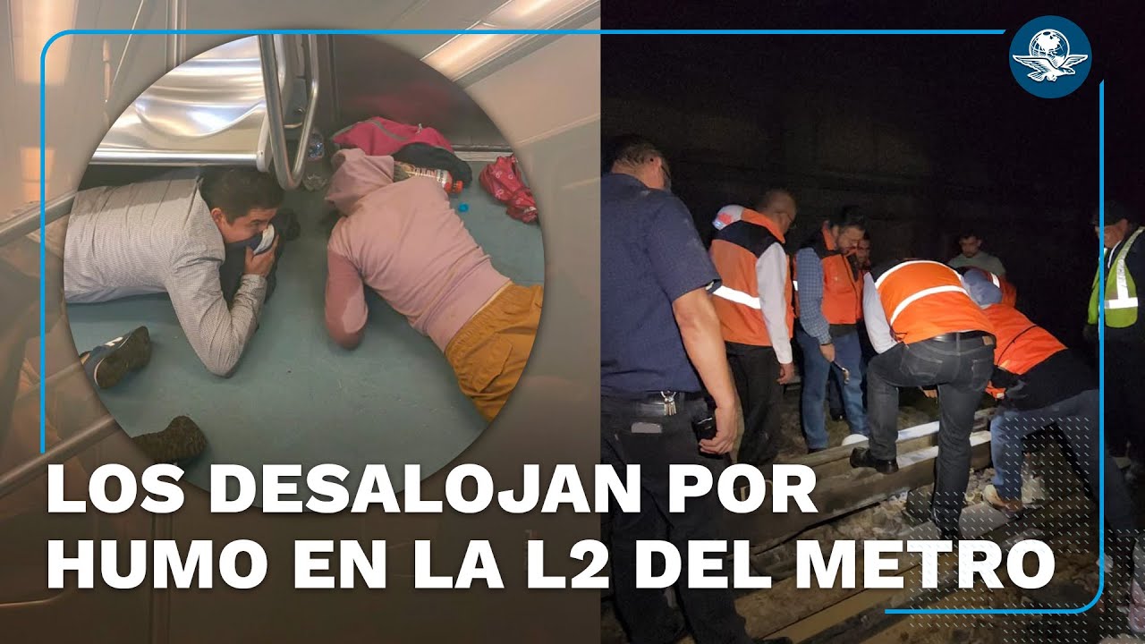 Registran caos y humo en la Línea 2 del Metro