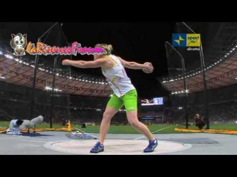 Mondiali Atletica Berlino 2009: Finale lancio del disco Donne - Oro Dani Samuels 65.44 metri