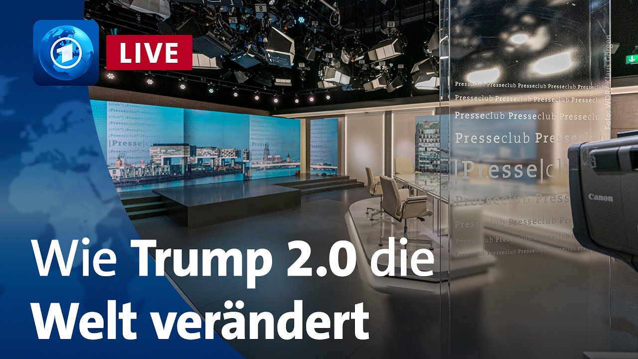 Live: Presseclub | „America First“ – Wie verändert Trump 2.0 die Welt?