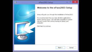How to Install E Pass 2003 Software Drivers in Windows System