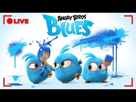 🔴 LIVE Angry Birds Party | Blues All Episodes 💙