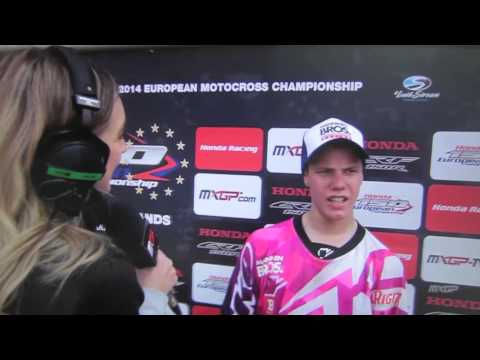 Thumbnail for Interview with 15 years old Jere Haavisto, winner of EMX150 Valkenswaard MXGP motocross by rall