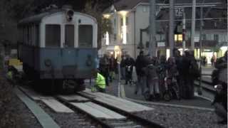 preview picture of video 'Birsigtalbahn:  Ablad Motorwagen 7 in Flüh 20 Minuten in 2,5 Minuten'