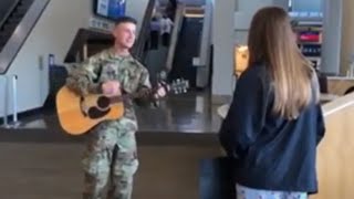 soldier coming home surprise