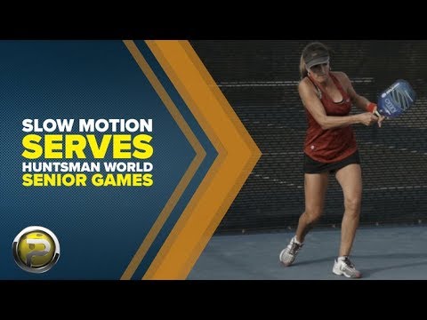 A Special Look at Serves in Slow Motion from the Huntsman World Senior Games