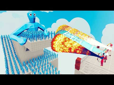 100x ICE ZOMBIE + 2x GIANT vs 3x EVERY GOD - Totally Accurate Battle Simulator TABS