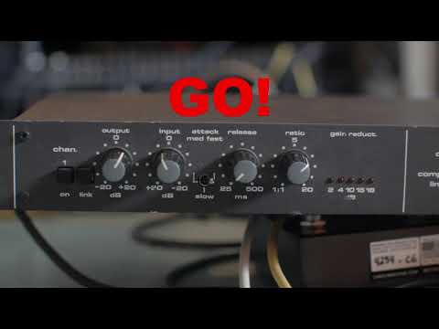 HQ direct audio demo: Vintage D&R stereo FET Compressor Limiter on drum duties.
