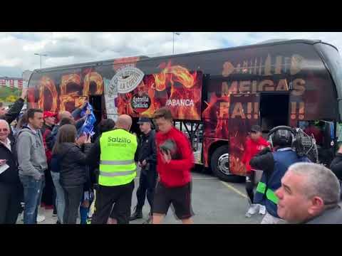 Lugo - Deportivo de la Coruña: Llegada del Deportivo