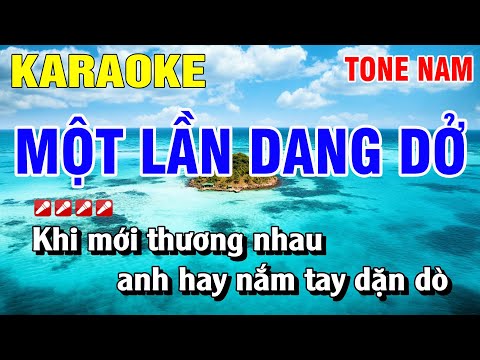 Karaoke Một Lần Dang Dở Tone Nam Nhạc Sống | Nguyễn Linh