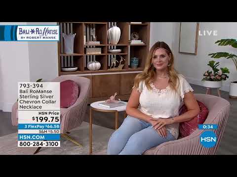 Bali RoManse Sterling Silver and 18K Chevron Collar Neck...