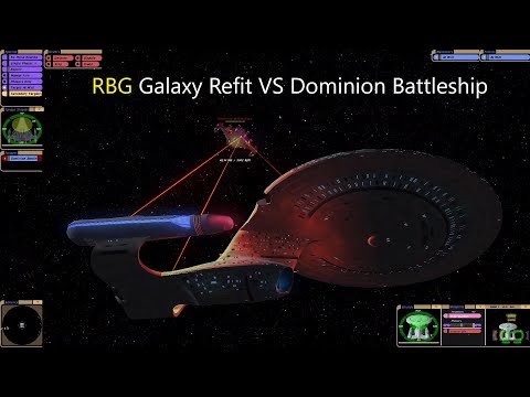 RBG Galaxy Refit VS Dominion Battleship Big Battle Star Trek Ship Battle Bridge Commander