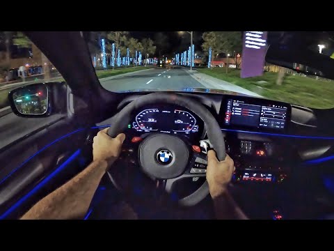 2022 BMW M5 CS POV Night Drive (3D Audio)(ASMR)
