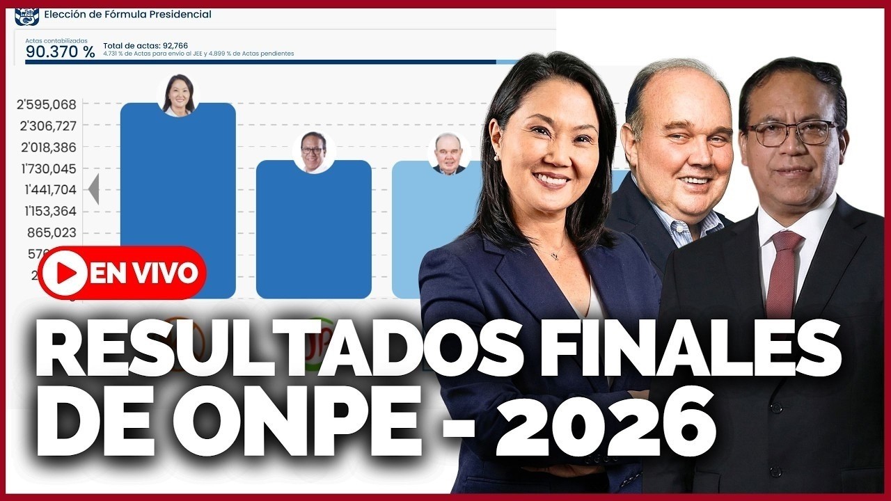 🔴 RESULTADOS DE ELECCIONES 2026 EN VIVO: CONTEO DE VOTOS DE LA ONPE | Gestión