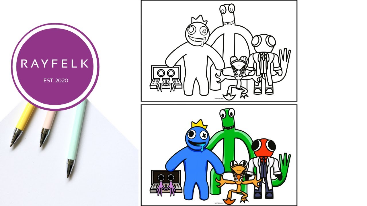 Roblox Rainbow Friends Coloring Page | Free Roblox to Print & Color Pictures | Rayfelk Printables