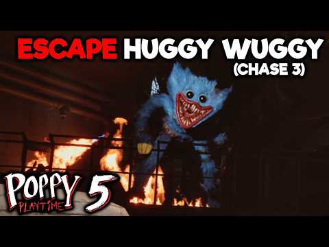 How To ESCAPE HUGGY WUGGY (Chase 3) Poppy Playtime Chapter 5 - ELIVATOR FIRE GUIDE