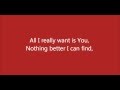 All I Really Want - Adam Cappa - Lyrics 