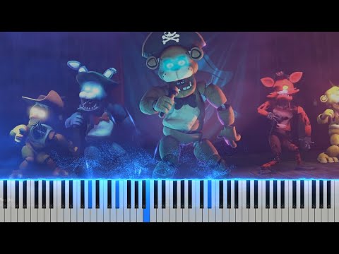 FNAF Looking for a pirate treasure in 4K - Piano Tutorial - Five Nights at Freddy's