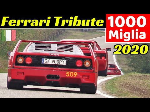 Ferrari Tribute to 1000 Miglia 2020 - Day 1- F40, 512 BB, 812 Superfast, 488 Pista, Monza SP1, etc