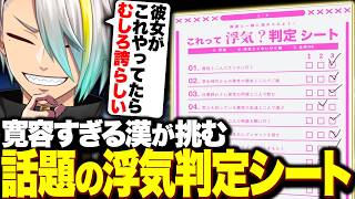 話題の『浮気判定シート』に挑むも、寛容過ぎる歌衣メイカ【歌衣メイカ】【雑談切り抜き】