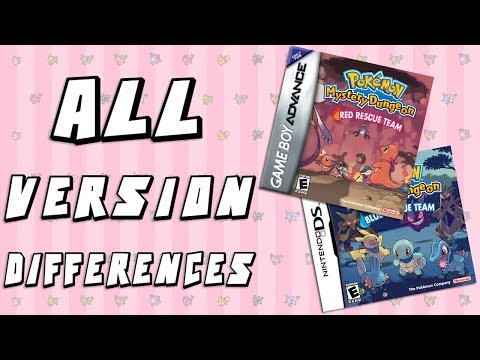 All Version Differences in Pokemon Mystery Dungeon: Red & Blue Rescue Team