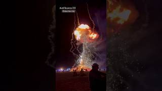 full fire 🔥 🌋 firecrackers 🧨 ✨️🎉 black rock city Nevada #firedancer #fireworks #nevada #festival