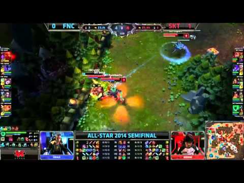 Fnatic vs SK Telecom T1  Game 2 Semifinals All Star 2014 Highlights