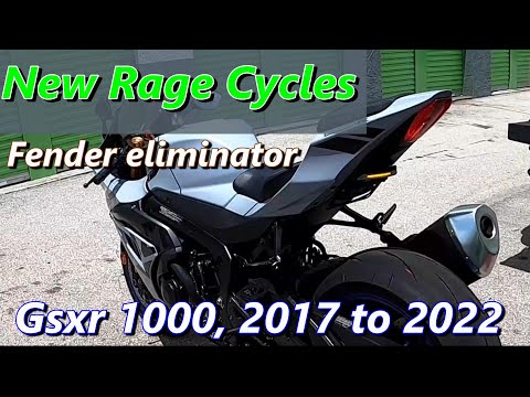 2022 Suzuki Gsxr 1000r New Rage Cycles fender eliminator installation video