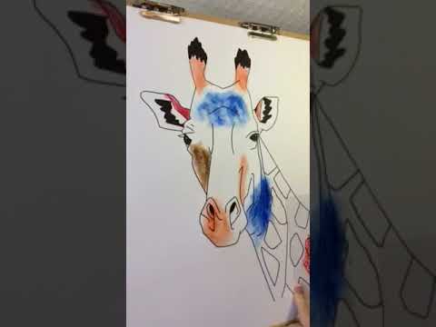 Thumbnail of Giraffe created in Inky transfer printing