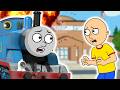 Thomas Crashes Into Caillou S School