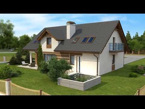 Z172 GL2 - Gotowy projekt domu z  poddaszem użytkowym we współczesnym stylu do 160 m2