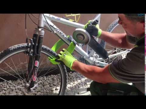 LiteLok Fahrradschloss mit Flex zerstört