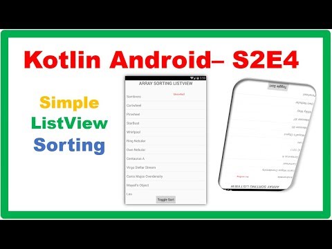 Kotlin Android S2E4  : Simple ListView Data Sorting