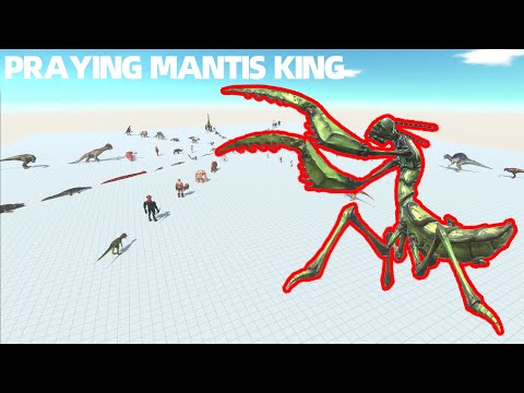 ATTACK!!! ~~ "GIANT PRAYING MANTIS KING"~~ VS ALL UNIT!  SUPER UNIT(4)Animal Revolt Battle Simulator