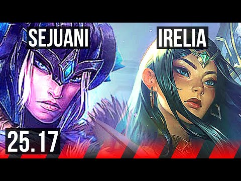 SEJUANI vs IRELIA (TOP) | 7 solo kills, Legendary | KR Master | 25.17