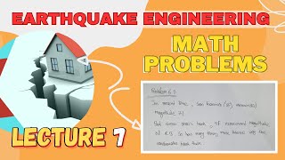 Lecture 07 | Problem - 6 | Math Problems | Earthquake Engineering | CE 785 | SEC