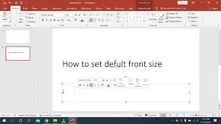 HOW TO SET DEFAULT FONT SIZE IN MICROSOFT POWERPOINT